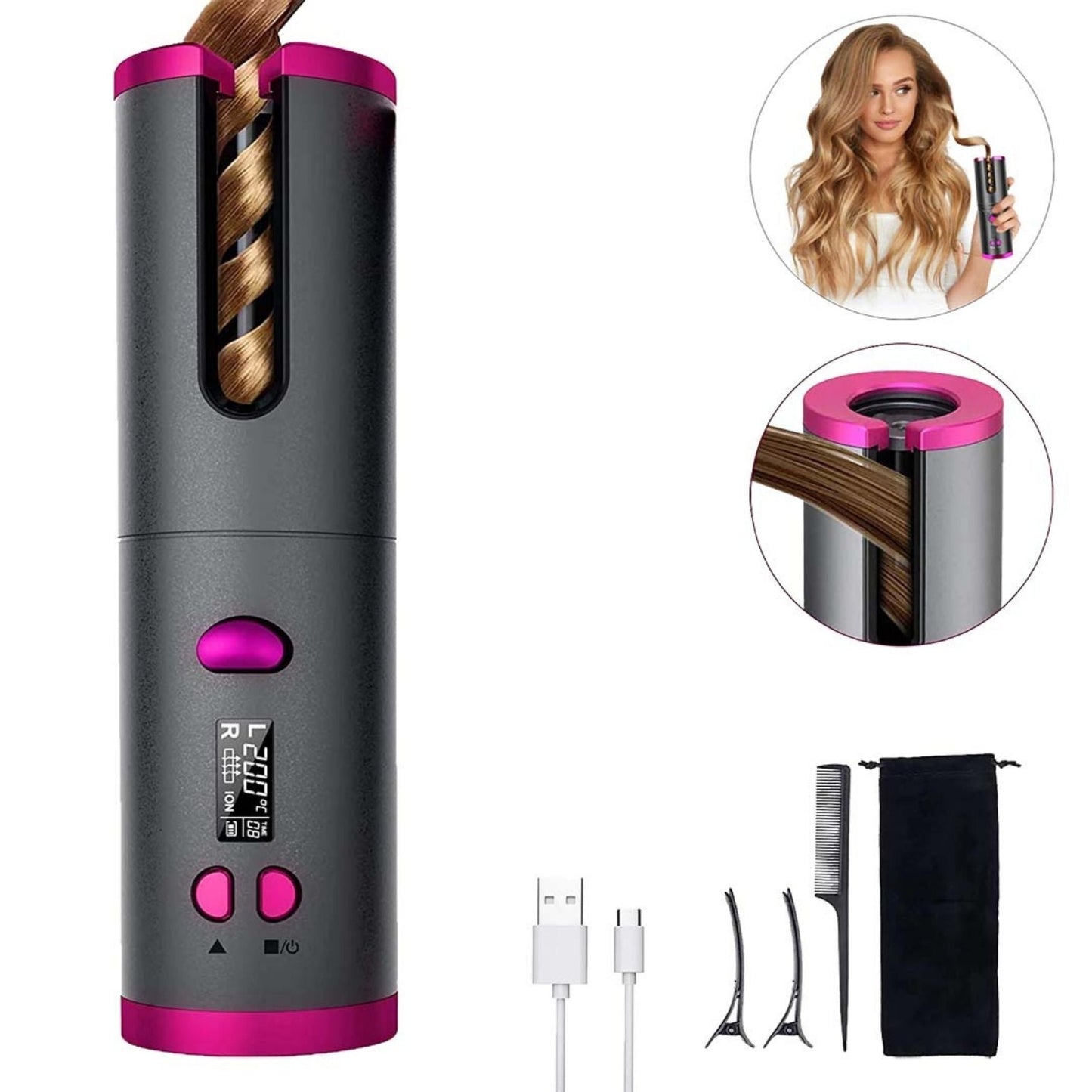 Cordless Automatic Curling Iron